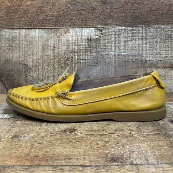 Bed Stu Anthropologie Helena Moccasin Loafer Mustard Yellow Size 9.5 - Picture 4 of 12